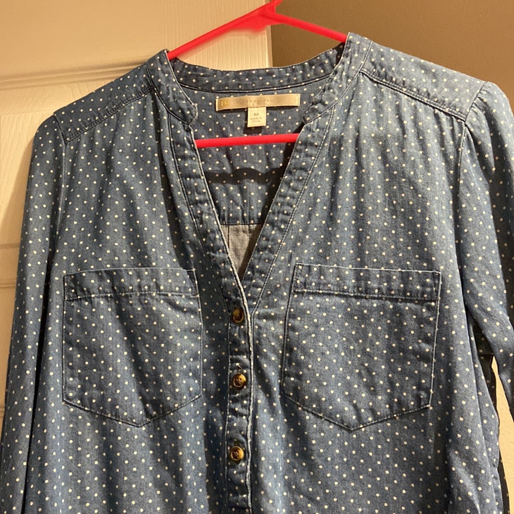 Polka Dot Chambray - Picture 2 of 5